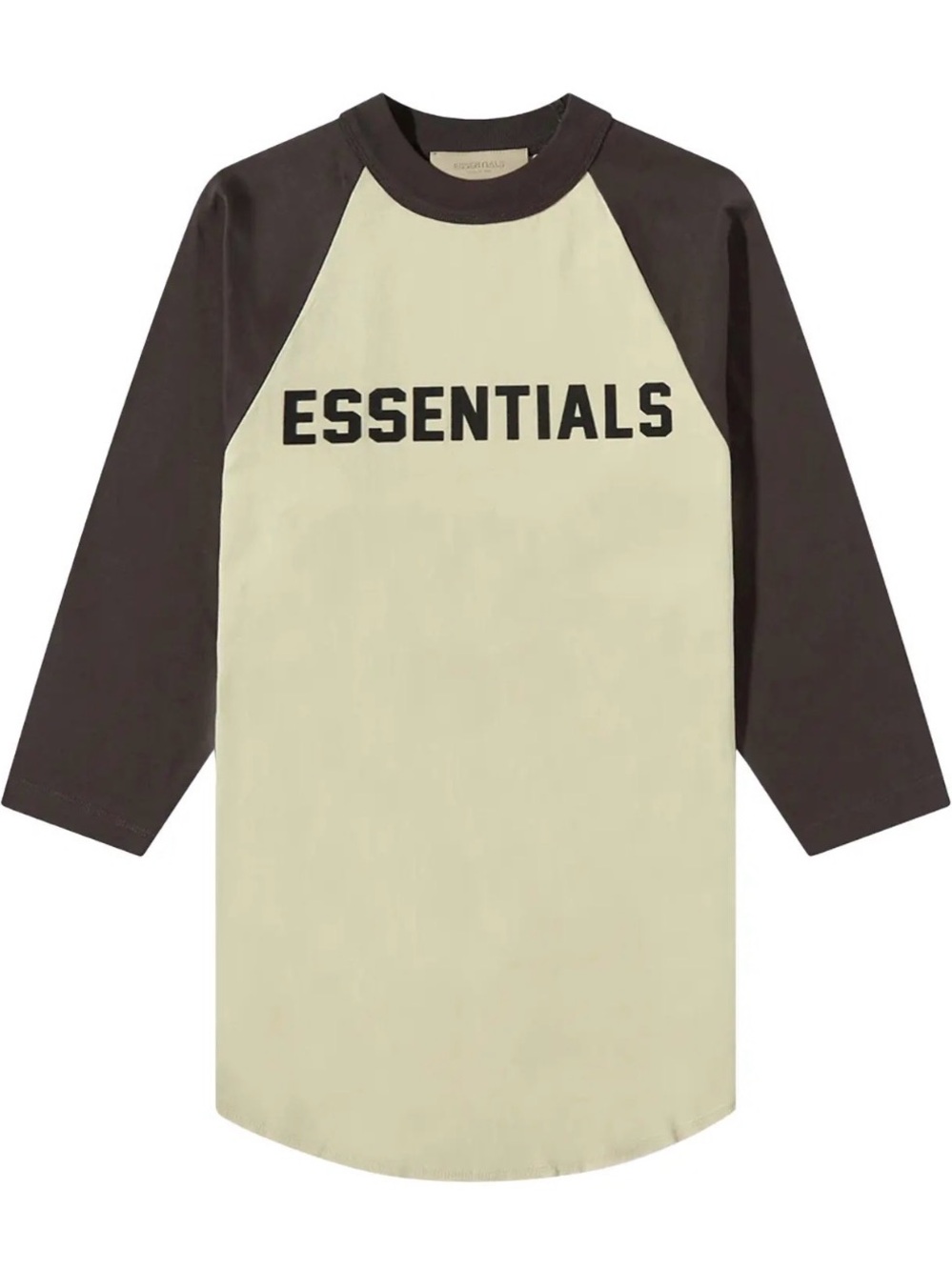 Fear of God Essentials Kids 3/4 Sleeves Baseball Tee in Wheat Size 12